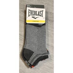 Everlast Men's No Show Socks Shoe Size 6-12 White 1/2 Cushion 3 Pairs NWT